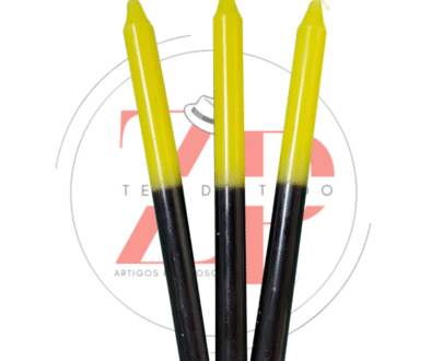 Vela Palito Bicolor Amarela e Preta