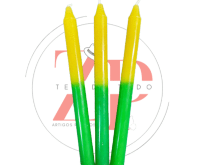 Vela Palito Bicolor Amarela e Verde