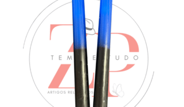 Vela Palito Bicolor Azul Escuro e Preta