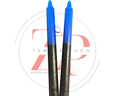 Vela Palito Bicolor Azul Escuro e Preta