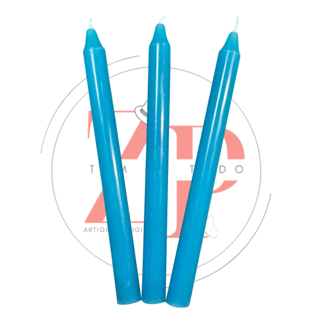 Vela Palito Azul Claro