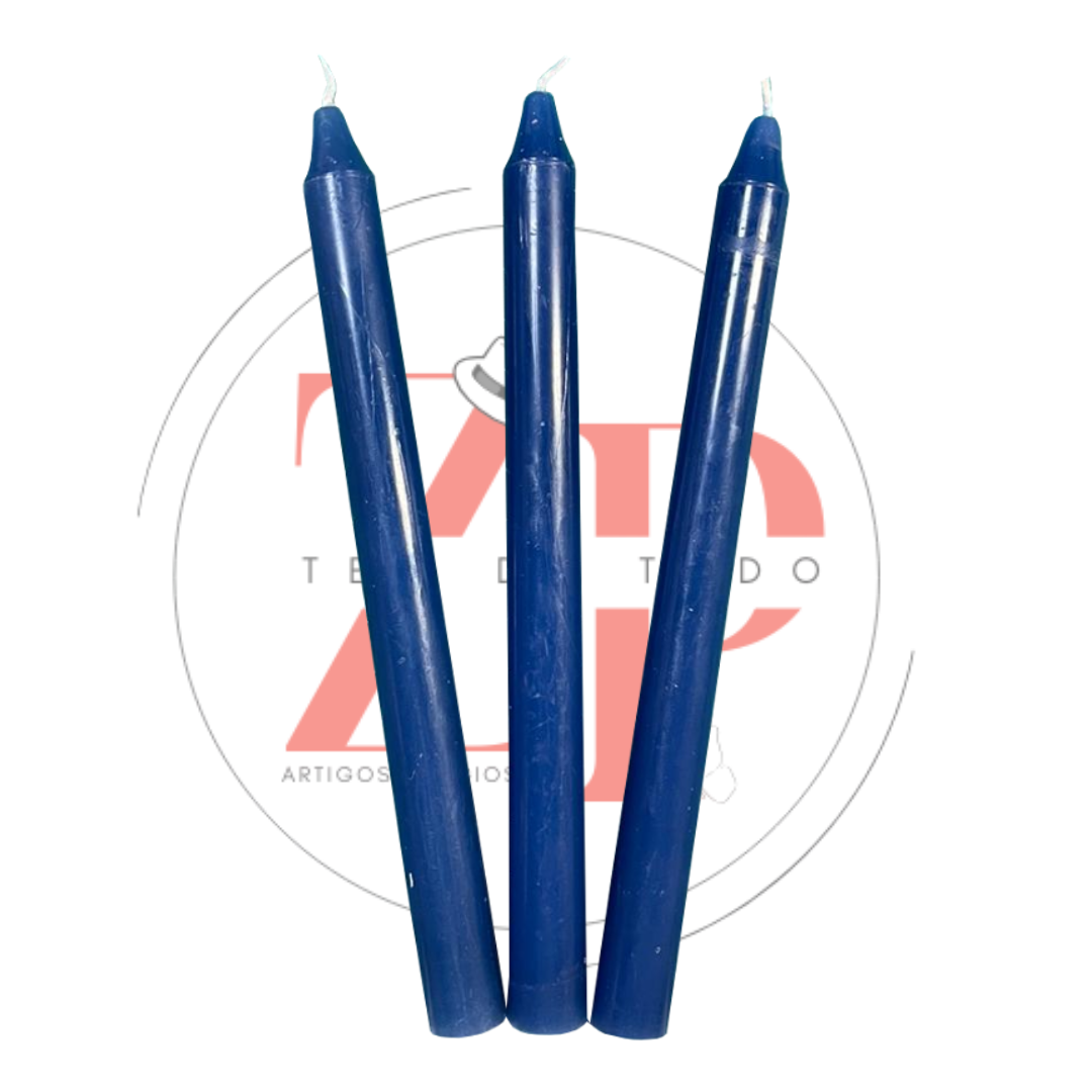 Vela Palito Azul Escuro