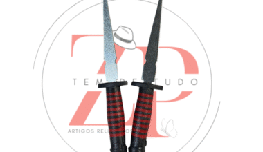 Punhal Preto e Vermelho