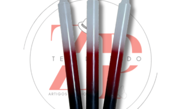 Vela Palito Tricolor Branca, Vermelha e Preta